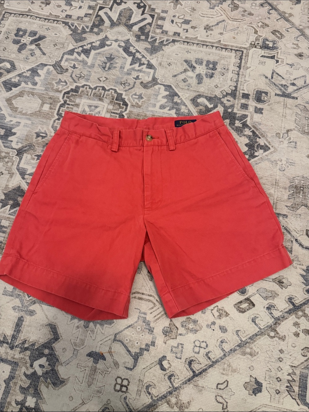 Polo Ralph Lauren Size 29 Red Classic Fit Chino Shorts 6 Inch